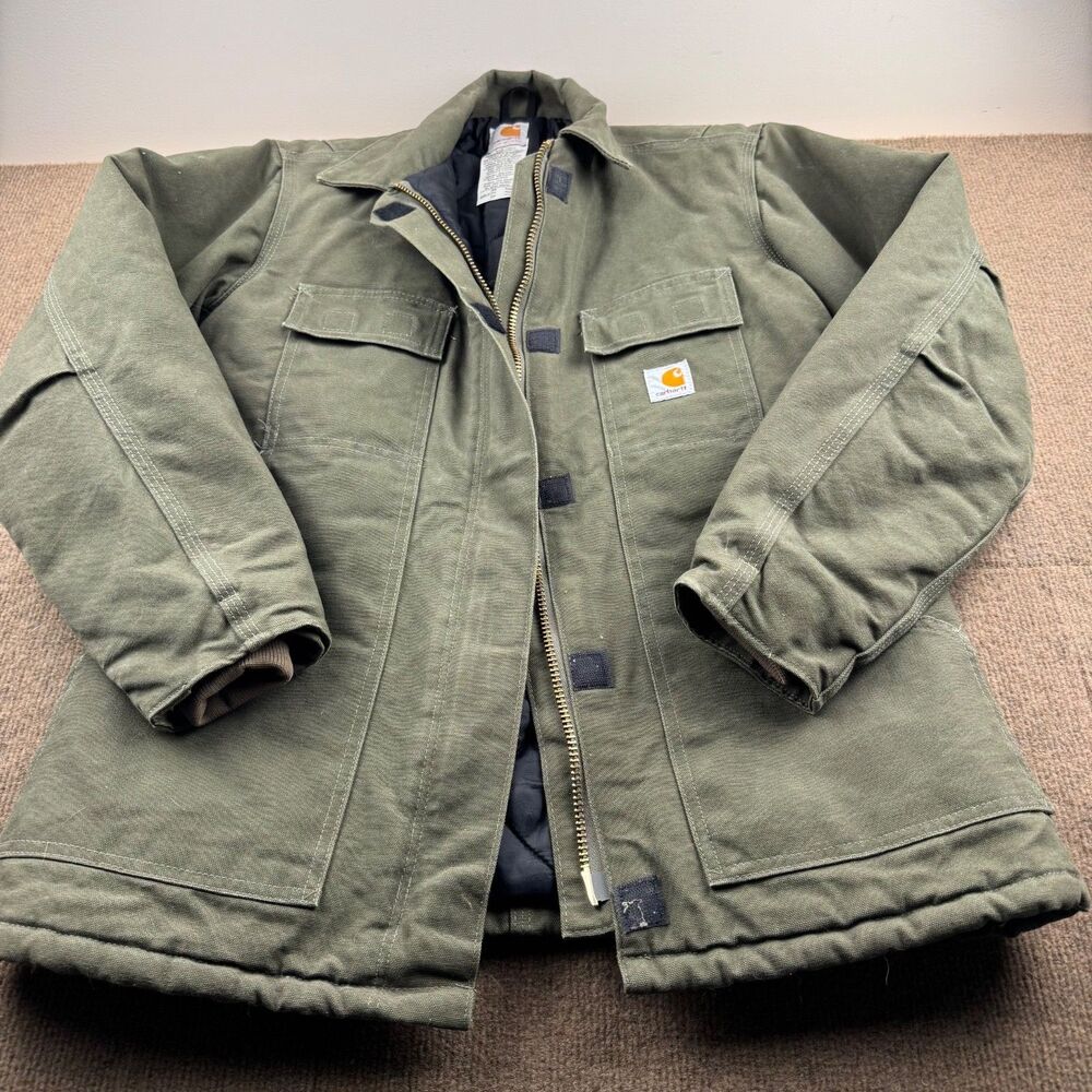 Carhartt Women's WC026 LOV Canvas Arctic Quilt Lined Jacket Coat Moss Green XS